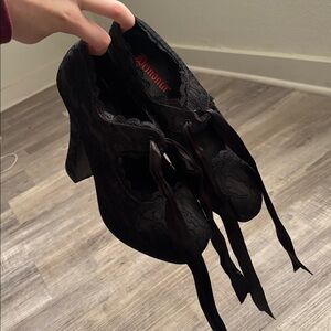 Gothic Black Lace Women's Demonia Heels